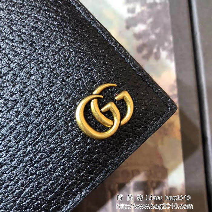 GUCCI古馳 專櫃同步 熱壓小牛皮 男士雙折皮夾 428726 克豬紋皮 WTG1936